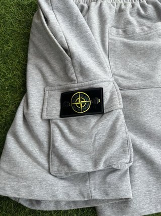 Stone Island Pantalones Cargo Grises