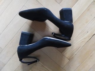 Zapatos Massimo Dutti ante negros