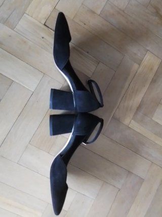 Zapatos Massimo Dutti ante negros