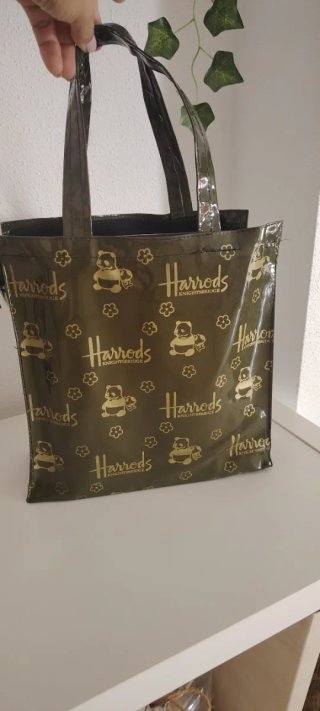 Bolso Harrods Verde y Dorado