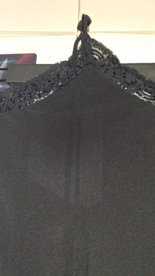 Vestido fiesta largo encaje negro