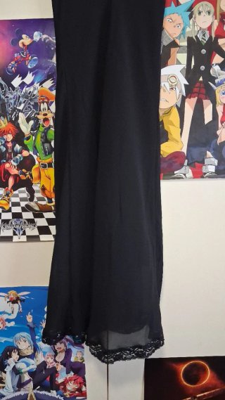 Vestido fiesta largo encaje negro