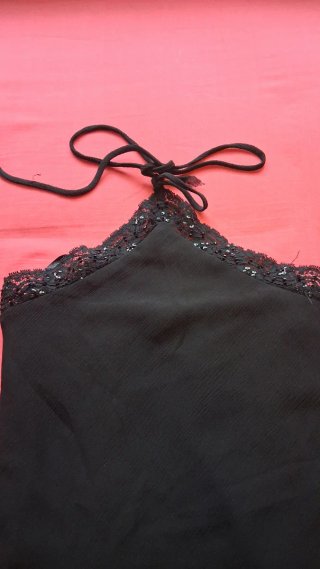 Vestido fiesta largo encaje negro