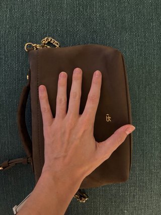 Bolso ante marrón y verde militar