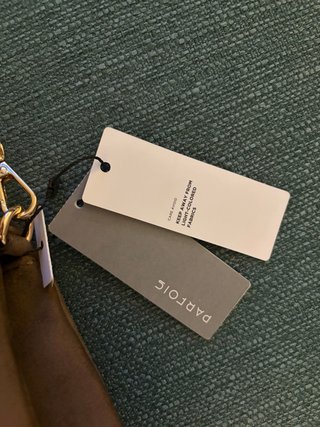 Bolso ante marrón y verde militar