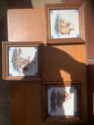 3 Azulejos Delft Holandeses Makkum Tichelaar