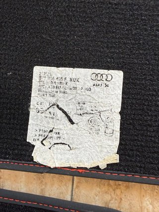 Alfombrillas Audi RS3 8V Originales