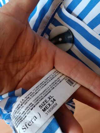 Blusa Sfera Rayas Azul Talla XL