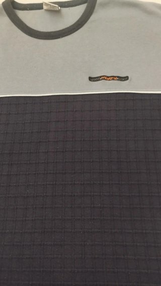 Camiseta Mistral manga corta azul y gris