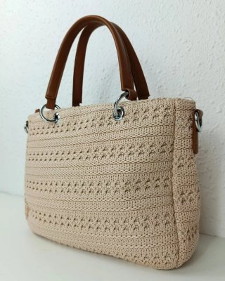 Bolso crochet ganchillo Verano Beige
