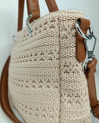 Bolso crochet ganchillo Verano Beige