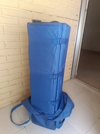 Cuna de Viaje Plegable Azul con Bolsa