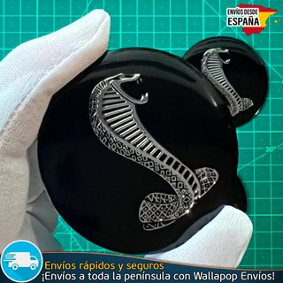 Emblema Mustang Shelby Cobra 56mm Centro Llantas