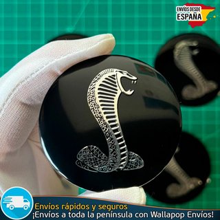 Emblema Mustang Shelby Cobra 56mm Centro Llantas