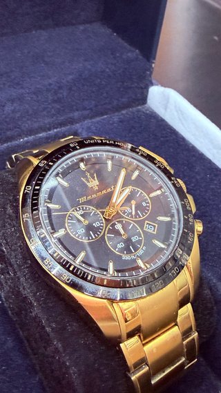 Reloj Maserati Cronógrafo Dorado Negro