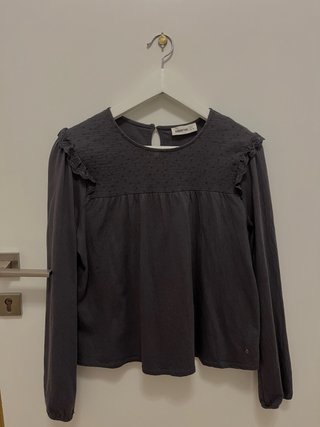 Blusa gris manga larga Brownie