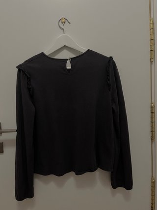 Blusa gris manga larga Brownie