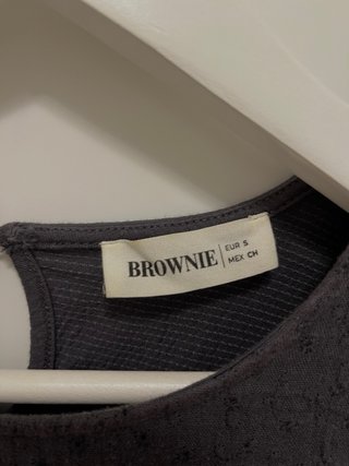 Blusa gris manga larga Brownie