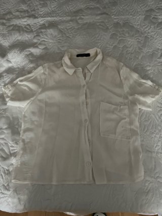 Camisa blanca manga corta