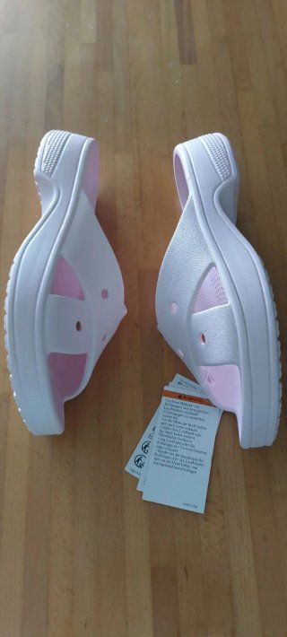 Crocs ciabatte incrociate rosa taglia 37-38