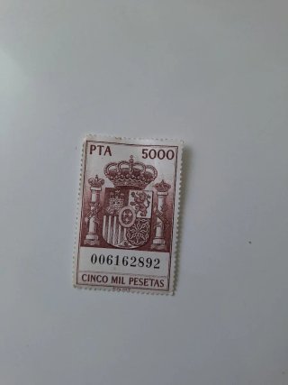 Lote Sellos Antiguos España PTA 50, 30, 5000, 1000