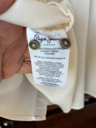 Camisa Pepe Jeans Beige/Blanca Talla M