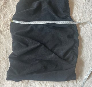 Vestido negro fruncido tirantes talla única