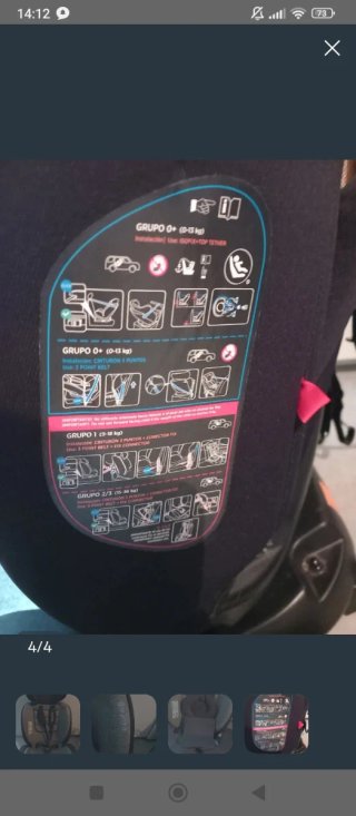 Silla coche giratoria Isofix 0/1 2/3 Babyauto