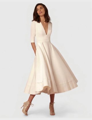 Vestido Fashion beige talla L