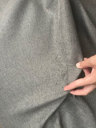 Puff grande de tela gris