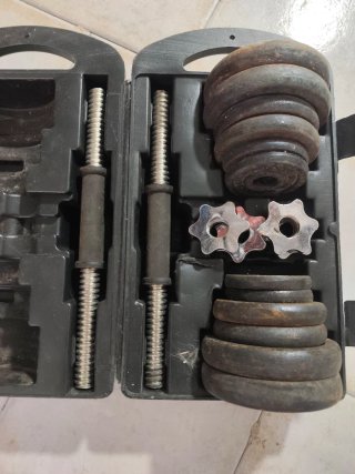 Manubri con borsa e dischi