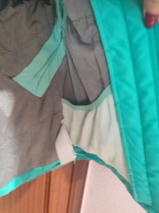 Chaqueta impermeable niña turquesa