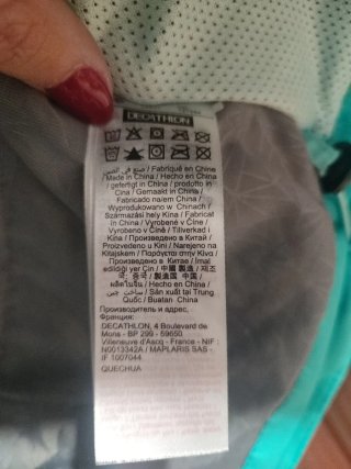 Chaqueta impermeable niña turquesa