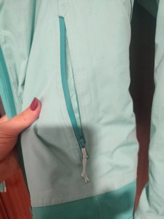 Chaqueta impermeable niña turquesa