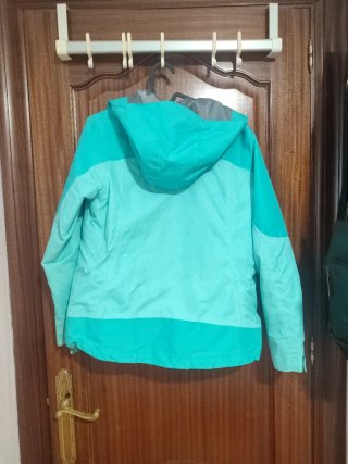 Chaqueta impermeable niña turquesa