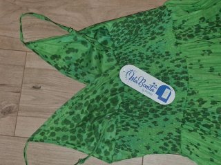 Vestido largo estampado verde