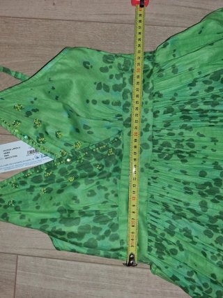 Vestido largo estampado verde