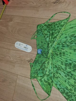 Vestido largo estampado verde