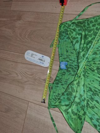 Vestido largo estampado verde