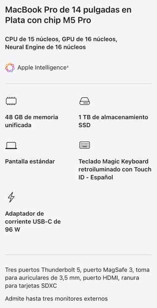 MacBook Pro 14 M5 Pro 48GB 1TB