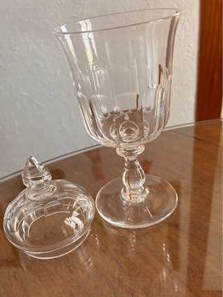 Copa de vidrio siglo XIX Fábrica Cervelló