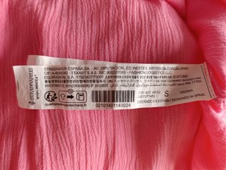 Camisa Crop Stradivarius Rosa Mujer Talla S