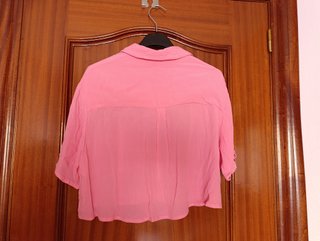 Camisa Crop Stradivarius Rosa Mujer Talla S