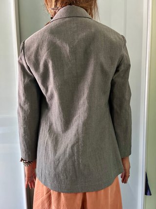Brunello Cucinelli Blazer Doppio Petto Blu/Grigio