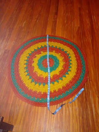 Alfombra Redonda Tejida Crochet