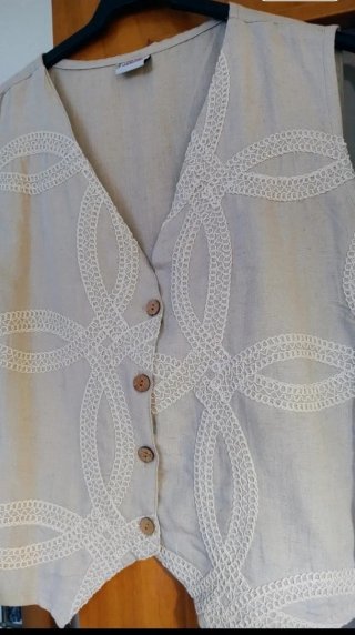 Conjunto Chaleco y Pantalón lino/viscosa