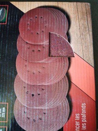 Set 30 discos abrasivos Parkside 225mm