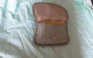 Pochette vintage color argento