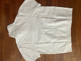 Polo H&M blanco puntillo