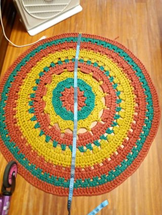 Alfombra redonda Crochet multicolor
